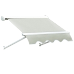 Outsunny Alu Markise Balkonmarkise Klemmmarkise Fallarmmarkise Fenster Sonnenschutz Beige 120 x 70 cm