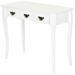 HOMCOM Konsolentisch, Beistelltisch mit 3 Schubladen, Vintage Sideboard, Massivholz, 90 x 40 x 75,5 cm