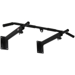 HOMCOM Klimmzugstange, pull up bar Wandmontage, Reckstange mit Ösen für Boxsack, Stahl, Schwarz, 93,5 x 65 x 17 cm