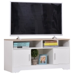 Meuble TV avec 2 Compartiments Ouverts 2 Armoires à Porte Armoire Ouverte