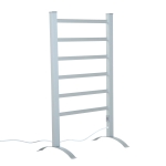 HOMCOM Handtuchheizkörper Handtuchwärmer Beheizte Handtuchhalter 6 Heizstäbe Silber 530 x 900 mm