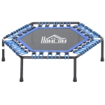 HOMCOM Fitness-Trampolin, Trampolin für Joga, Gartentrampolin, Stahl+PP, Blau, Ø105 x 26H cm