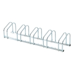 HOMCOM Fahrradständer Radständer Aufstellständer Mehrfachständer Fahrrad Ständer Boden- und Wandmontage Stahl bis 6 Fahrräder Silber 130 x 33 x 27 cm