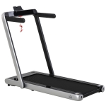 HOMCOM Elektrisches Laufband mit LED-Display Faltbares Fitnessgerät 1-12 Km/h Stahl Schwarz+Silber 134 x 66 x 107 cm