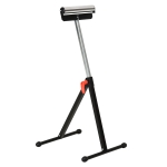 HOMCOM Rollenbock, Rollenauflage, Verstellbarer Rollenständer, Hiflsbock, Stützbock, bis 90 kg, Metall, Schwarz, 44 x 50 x 68-110 cm