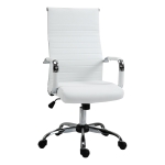 VINSETTO Bürostuhl mit Schaukelfunktion Weiß 54 cm x 62 cm x 114 cm