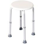 HOMCOM Duschstuhl Badehocker Badestuhl Duschhocker Duschsitz Badhilfe höhenverstellbar (Duschhocker/rund)