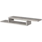 HOMCOM TV Hängeschrank Lowboard Hängeboard Fernsehschrank Multimedia Konsole Spanplatte Zementgrau 152,4 x 29,8 x 21 cm
