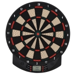 HOMCOM Elektronische Dartscheibe Dartboard Dart-set mit 6 Darts 30 Dartköpfe 26 Spiele und 185 Trefferoptionen für 8 Spieler mehrfarbig 39,5 x 2,2 x 44 cm