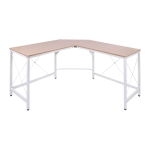 HOMCOM Computertisch L-Form Eckschreibtisch Winkelschreibtisch MDF Natur 150 x 150 x 76 cm
