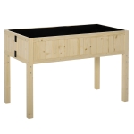 Outsunny Skrzynka na Rośliny Ogrodowe z Drewna Sosnowego dla Ogrodu Tarasu Balkonu na Zewnątrz 115 x 56 x 76 cm Naturalny