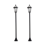 Latarnia ogrodowa solarna zestaw 2 szt. LED Lampa ogrodowa stal nierdzewna Outsunny