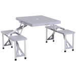 Outsunny® Campingtisch Set Picknicktisch Sitzgruppe Klapptisch mit 4 Stühle Alu 135 x 82 x 66 cm
