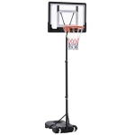HOMCOM Basketball-Ständer höhenverstellbar Stahl Schwarz