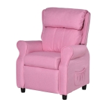 HOMCOM Kindersessel Kindercouch mit Fußstütze Rosa