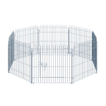 PawHut Freilaufgehege Welpenauslauf Welpenzaun Laufstall Welpengitter für Tiere 8-teilig B63 x H60 cm