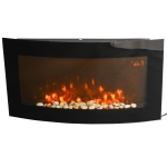 HOMCOM Elektrokamin Kamin Kaminofen Elektrischer Wandkamin 89,2 x 13,5 x 48cm