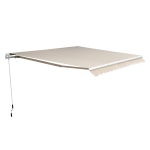 Outsunny® Markise Alu-Markise Aluminium-Gelenkarm-Markise 4,5x3m Sonnenschutz Balkon Beige