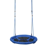 HOMCOM Ø100 cm Nestschaukel Kinderschaukel Vogelnestschaukel Outdoor Schaukel für Kinder Garten Oxford Blau