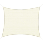 Outsunny Toldo Vela 3x4m Color Crema Sombrilla Parasol Cuadrado Terraza Jardin Camping