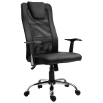 Vinsetto Bürostuhl Drehstuhl höhenverstellbar Chefsessel Schreibtischstuhl ergonomisch PU schwarz 66 x 73 x 108-118 cm