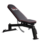 HOMCOM Multifunktions-Trainingsbank Hantelbank mit verstellbarem Sitzpolster 150 cm x 60 cm x 50-127 cm