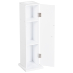 HOMCOM Badschrank Schubladenschrank Badezimmerschrank Badmöbel mit 3 Stufen, MDF, Weiß, 19,5 x 19,5 x 65 cm