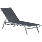 Outsunny Gartenliege Metall Sonnenliege Relaxliege 5-stufige Rückenlehne