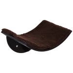 PawHut Katzenliege Katzen Wandliege Katzenbett Katzenregal Wandmontage Plüschauflage MDF Braun 41 x 28 x 21 cm