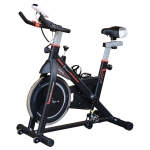 HOMCOM Belt-Driven Exercise Bike Home Fitness Trainer W/ Adjustable Resistance, LCD Display-Black
