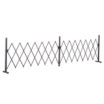 Outsunny Scherengitter Absperrgitter Scherensperre ausziehbar 52-405cm Garten Alu Braun H103,5cm