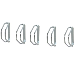 HOMCOM Fahrradparker Fahrradständer Mehrfachständer Bügelparker Boden- und Wandmontage Stahl Silber 5 Fahrräder 29 x 32,5 x 8,2 cm