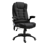 Vinsetto Massagesessel Chefsessel mit Massagefunktion höhenverstellbarer Drehstuhl ergonomischer Gamingstuhl Bürostuhl massage Schwarz 67 x 74 x 116–126 cm