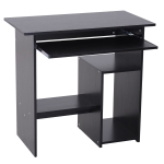HOMCOM Computertisch, Schreibtisch, Bürotisch, Gamingtisch, Kinderschreibtisch PC-Tisch, Schwarz, 80 x 45 x 75 cm