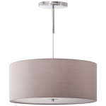 HOMCOM Hängeleuchte LED Deckenlampe Deckenstrahler elegant 36 W Küche Bar Wohnzimmer Schlafzimmer Stahl Hellgrau 59L x 59B x 44H cm