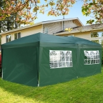 Outsunny Pop Up Gazebo 3 x 6m Garden Heavy Duty Marquee Party Tent Wedding Water Resistant Awning Canopy-Coffee(c-4)