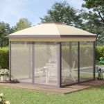 Outsunny Pop Up Gazebo Foldable Canopy Tent w/ Height Adjustable and Carrying Bag