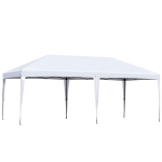 Outsunny® Pop-up Pavillon Gartenzelt höhenverstellbar UV-schutz Weiß 6 x 3m