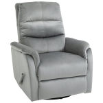 HOMCOM Relaxsessel Liegesessel TV Sessel mit Wippenfunktion Einzelsofa 140° neigbar Fernsehsessel Polyester Grau 80 x 102 x 100 cm