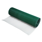 PawHut Wühlmausgitter Drahtgitter Volierendraht Kaninchendraht Drahtzaun Schutzgitter Masche Biegsam PVC Dunkelgrün H0,9xL30 m