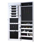HOMCOM 2 in 1 Schmuckschrank Wandspiegel Spiegelschrank Schmuckkommode Spiegel 37 x 9,5 x 112 cm