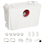 HOMCOM Hebeanlage Abwasserpumpe Fäkalienpumpe Haushaltspumpe für WC Dusche, 500W, 40 x 17 x 28 cm