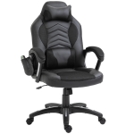 HOMCOM Bürostuhl Massagesessel Gaming Stuhl Wärmefunktion 6 Vibrationspunkte PU Rot 68 x 69 x 108-117cm