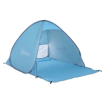 Outsunny 2-3 Person Pop up Beach Tent Hiking UV Protection Patio Sun Shade Shelter (Blue)