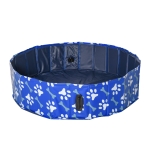 PawHut Hundebadewanne Hundepool Badewanne Swimmingpool Wasserbecken für Hunde und Katzen faltbar Ø120 x 30H cm