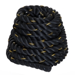 HOMCOM Cuerda de Batalla Ø38 mm Longitud 9 m Battle Rope Formación Battling Power Cuerda Ejercicio Fitness Deporte Crossfit Poliéster Ultra Resistente Negro
