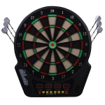 HOMCOM Elektronische Dartscheibe Dartboard Dart-set mit 6 Darts 24 Dartköpfe 27 Spiele und 243 Trefferoptionen für 16 Spieler mehrfarbig 44L x 51,5B x 3,2T cm