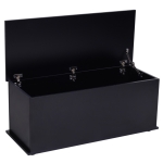 HOMCOM zitbank met grote opbergruimte schoenenbank opbergbank MDF wit 81x40x46cm