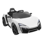 HOMCOM Coche Eléctrico Infantil para Niños a partir de 3 Años con Mando a Distancia 118x70x50cm Blanco