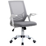 Vinsetto Mesh Home Office Chair Swivel Task Computer Desk Chair w/ Lumbar Support, Grey